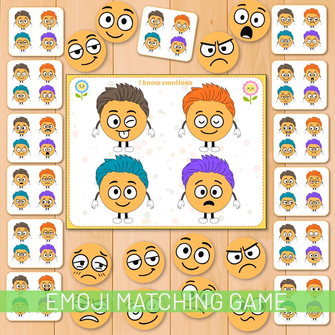 Emoji Pattern Matching Activity, Patter Sorting Game, Face Sorting ...