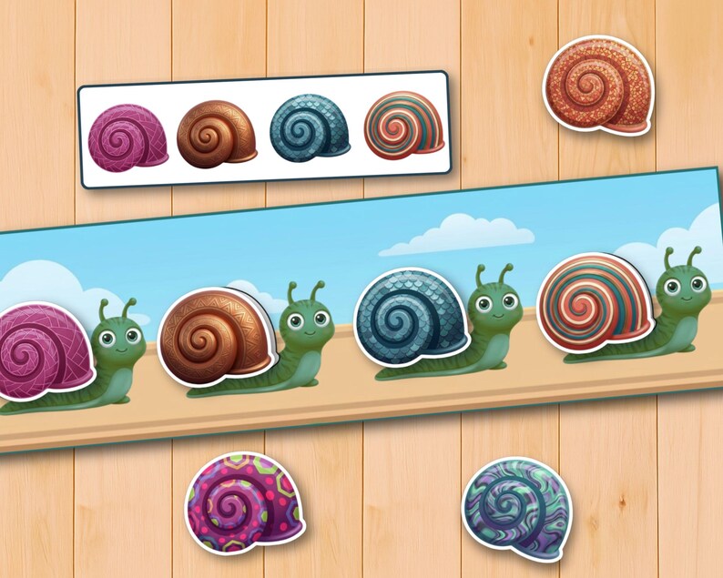 pattern card activity
preschool snail activity