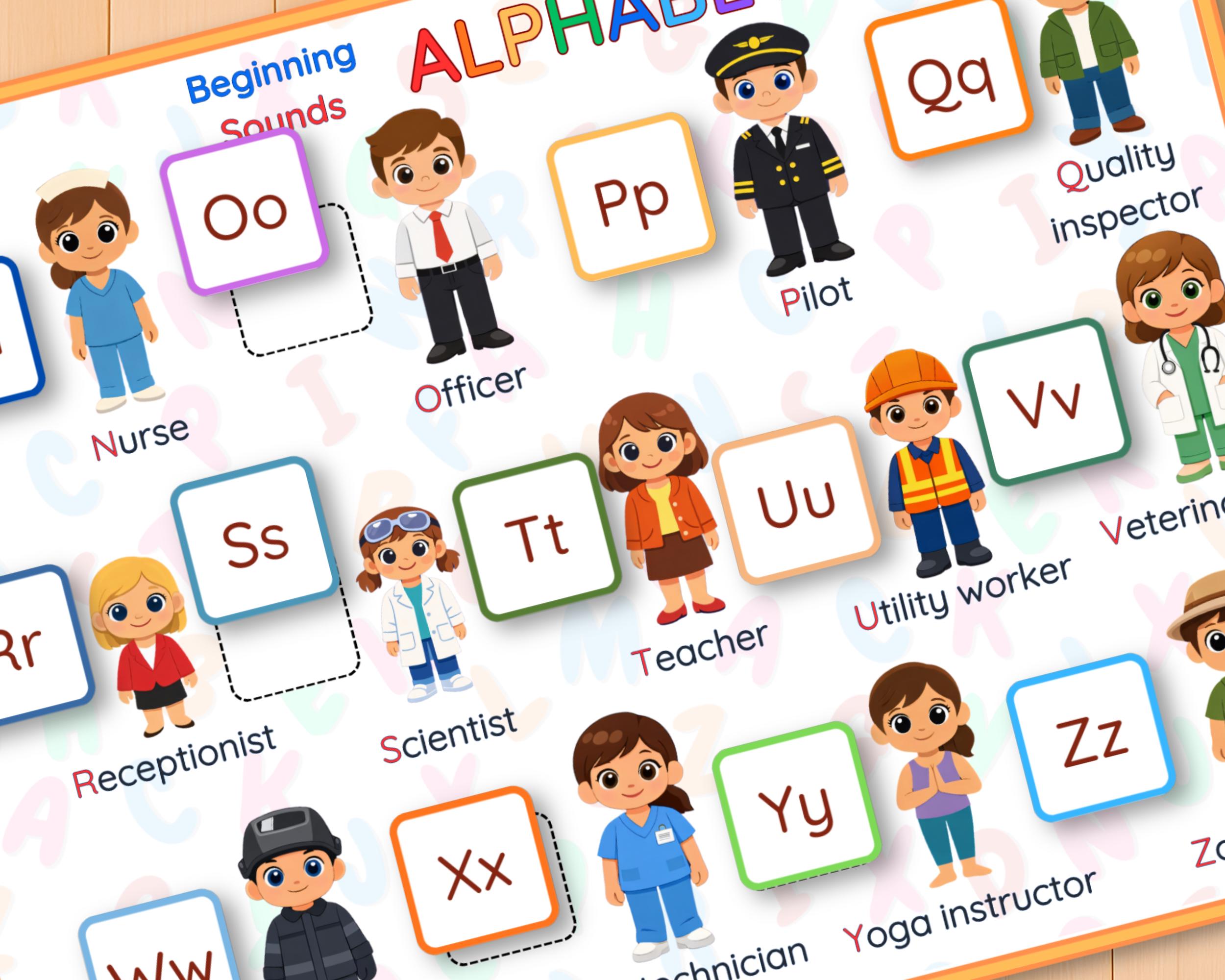 Alphabet Beginning Sounds Activity, Letter Sound Match, Community ...