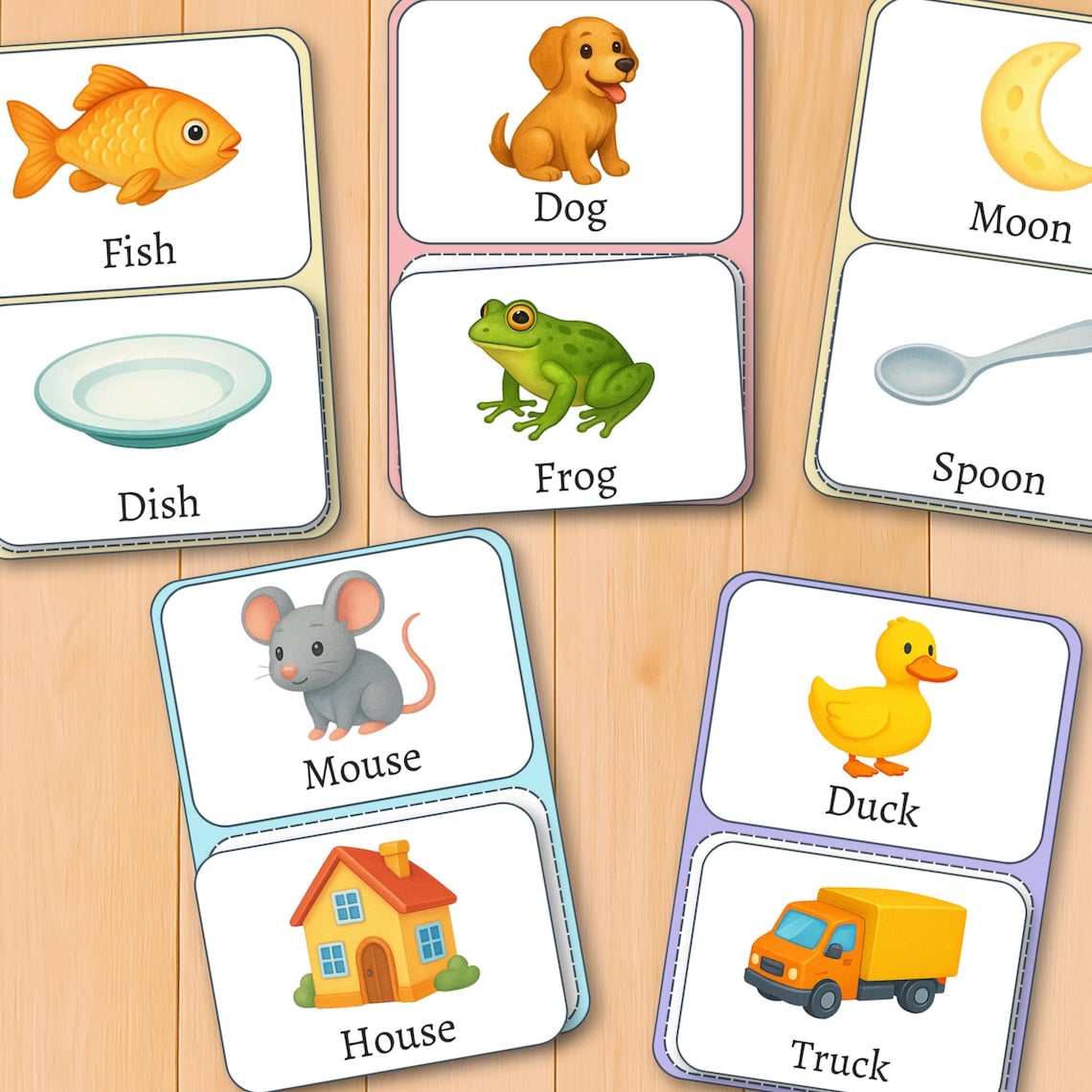 Rhyming Words Matching Cards, Task Box Activity Set, Teaching Tools ...