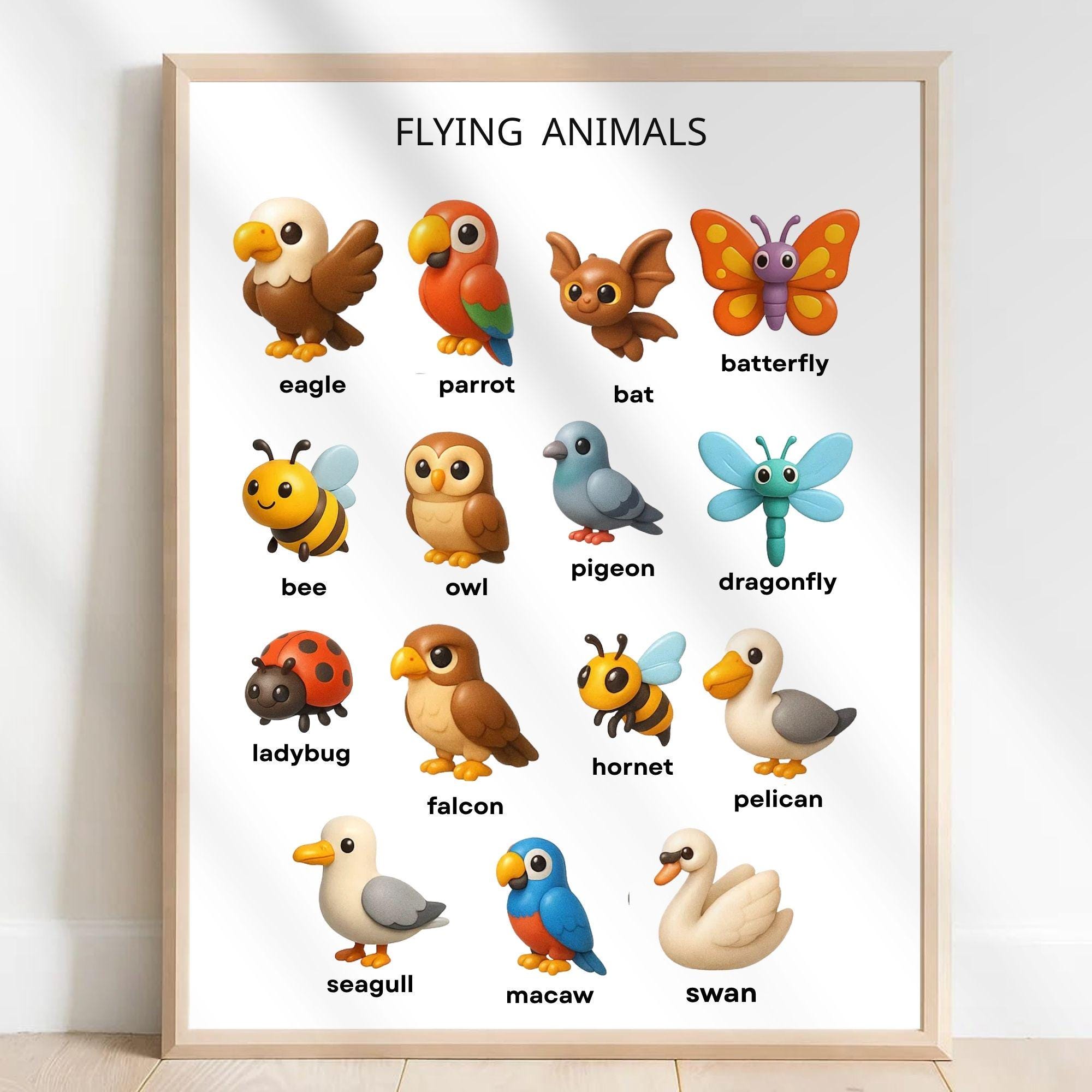 3D Animal Classification Posters for Kids – Toy-style Educational ...