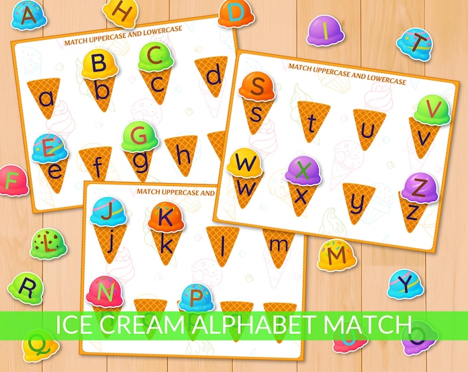 Alphabet Letter Matching Activity - Etsy Canada