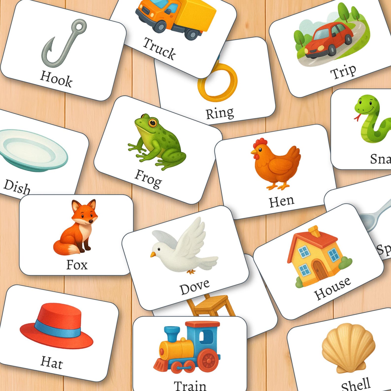 Rhyming Words Matching Cards, Task Box Activity Set, Teaching Tools ...