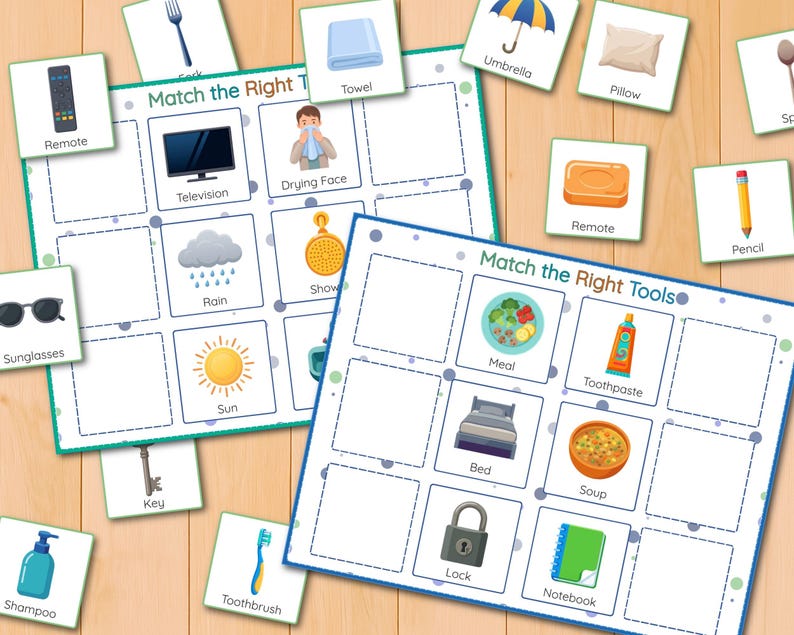 educational matching activity
visual discrimination activity