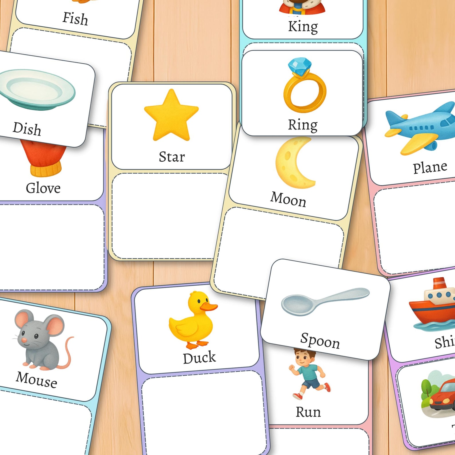 Rhyming Words Matching Cards, Task Box Activity Set, Teaching Tools ...