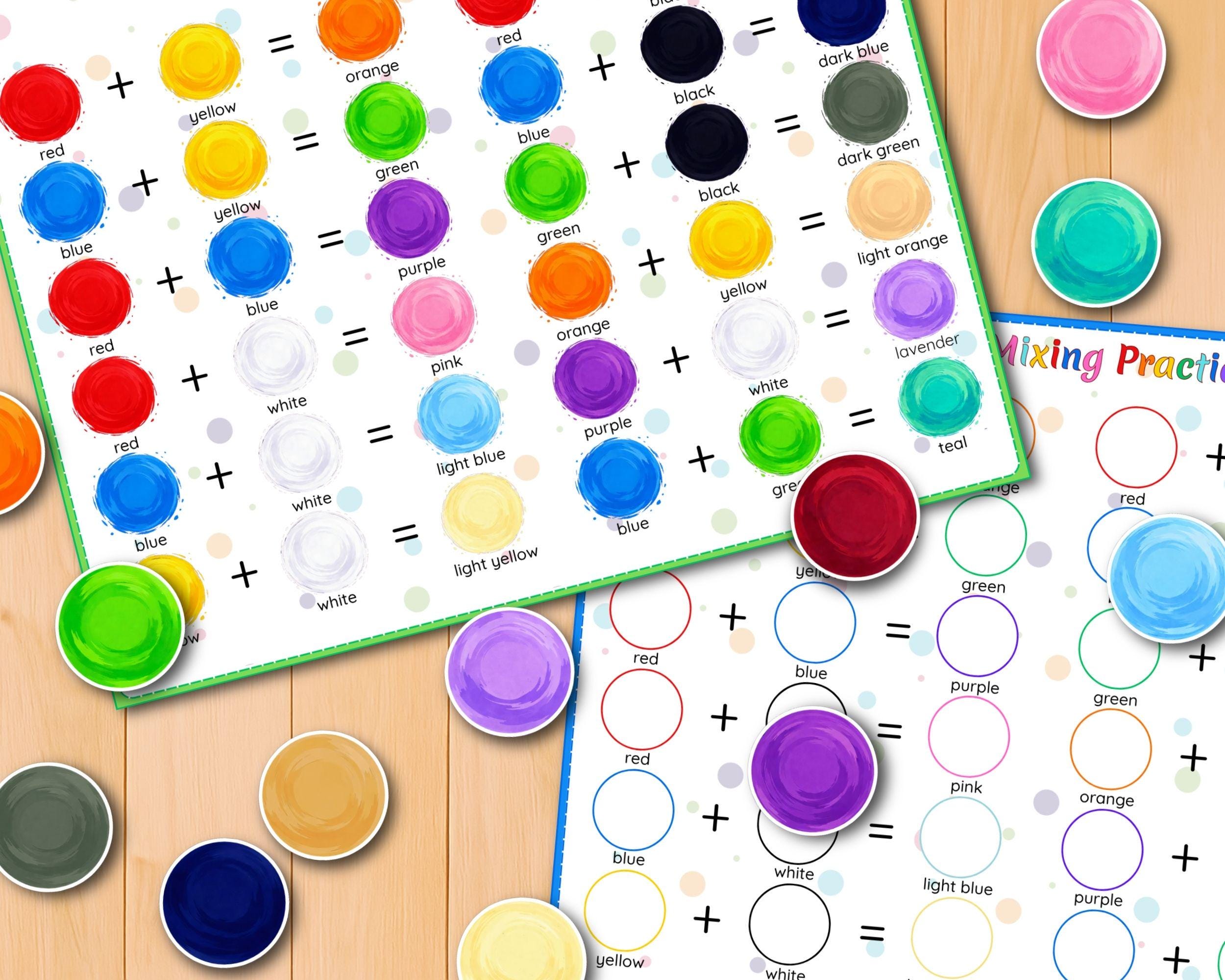 Color Mixing Activity for Kids, Primary and Secondary Colors Matching ...