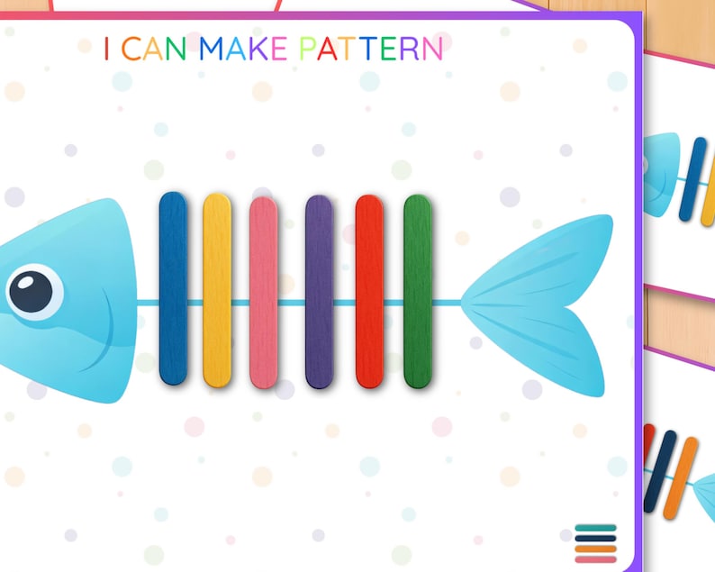 Popsicle Stick Color Sorting Cards, Fine Motor Skills, Preschool ...