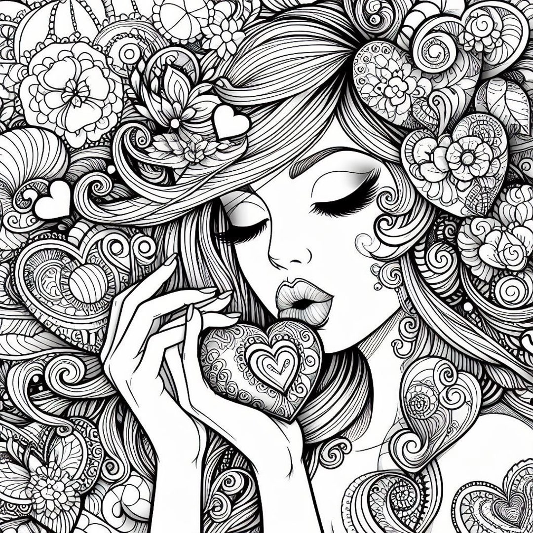 Coquette Aesthetic, Coquette Coloring Book, Pdf Coloring Book, 20 Pages