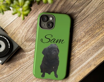 Custom Pet Phone Case Using Pet Photo + Name Custom Dog Phone Case Custom Cat Phone Case Personalized Phone Case iPhone Case Sumsung Case