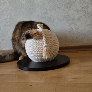 Cat Scratchering Post Cat Scratcher Protecting Furniture Cat Scratch Pad, Cardboard Cat Scratching with Ball Toy holder Cat Toy image 3