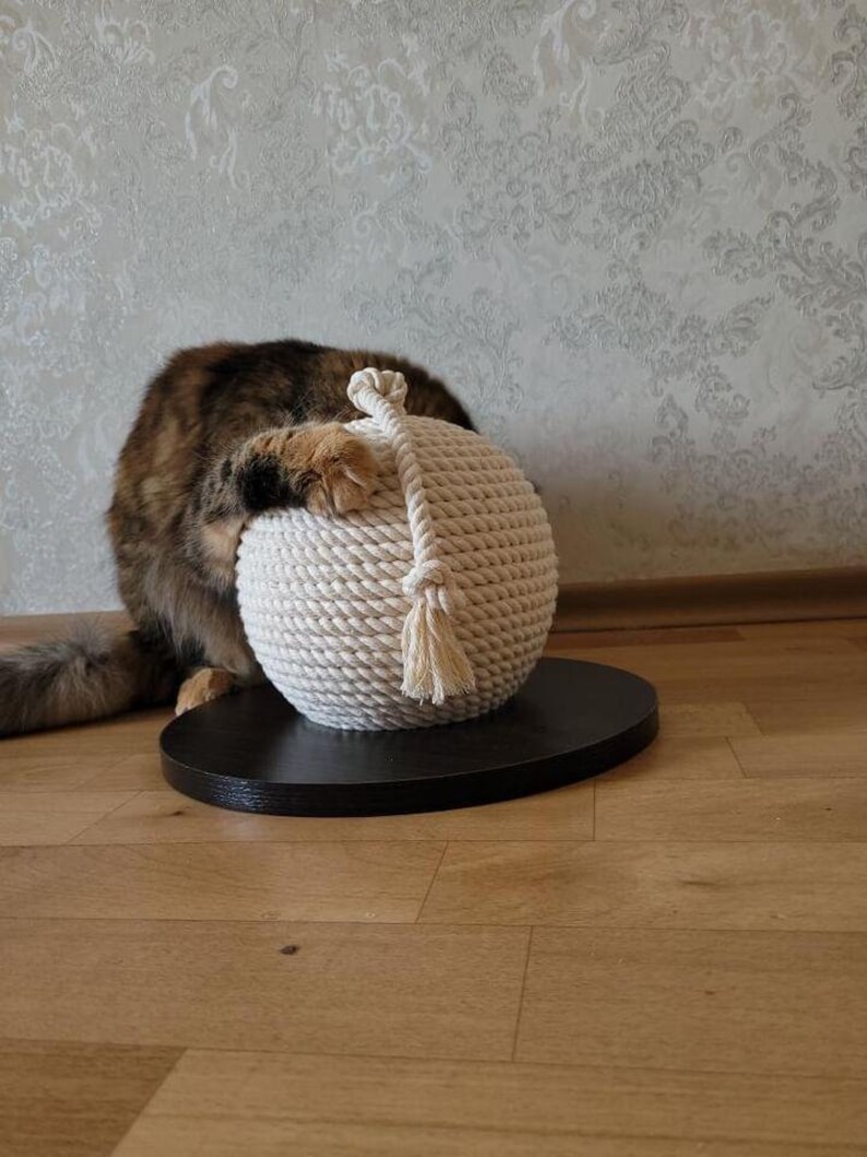 Cat Scratchering Post Cat Scratcher Protecting Furniture Cat Scratch Pad, Cardboard Cat Scratching with Ball Toy holder Cat Toy image 3