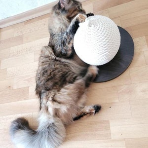 Cat Scratchering Post Cat Scratcher Protecting Furniture Cat Scratch Pad, Cardboard Cat Scratching with Ball Toy holder Cat Toy image 1