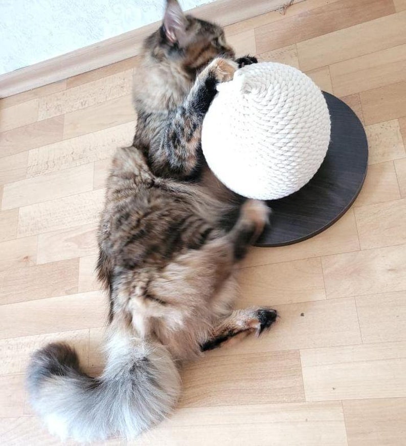 Cat Scratchering Post Cat Scratcher Protecting Furniture Cat Scratch Pad, Cardboard Cat Scratching with Ball Toy holder Cat Toy image 1