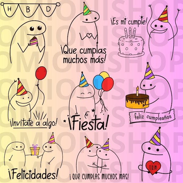 Plantillas flork cumpleaños - Etsy México