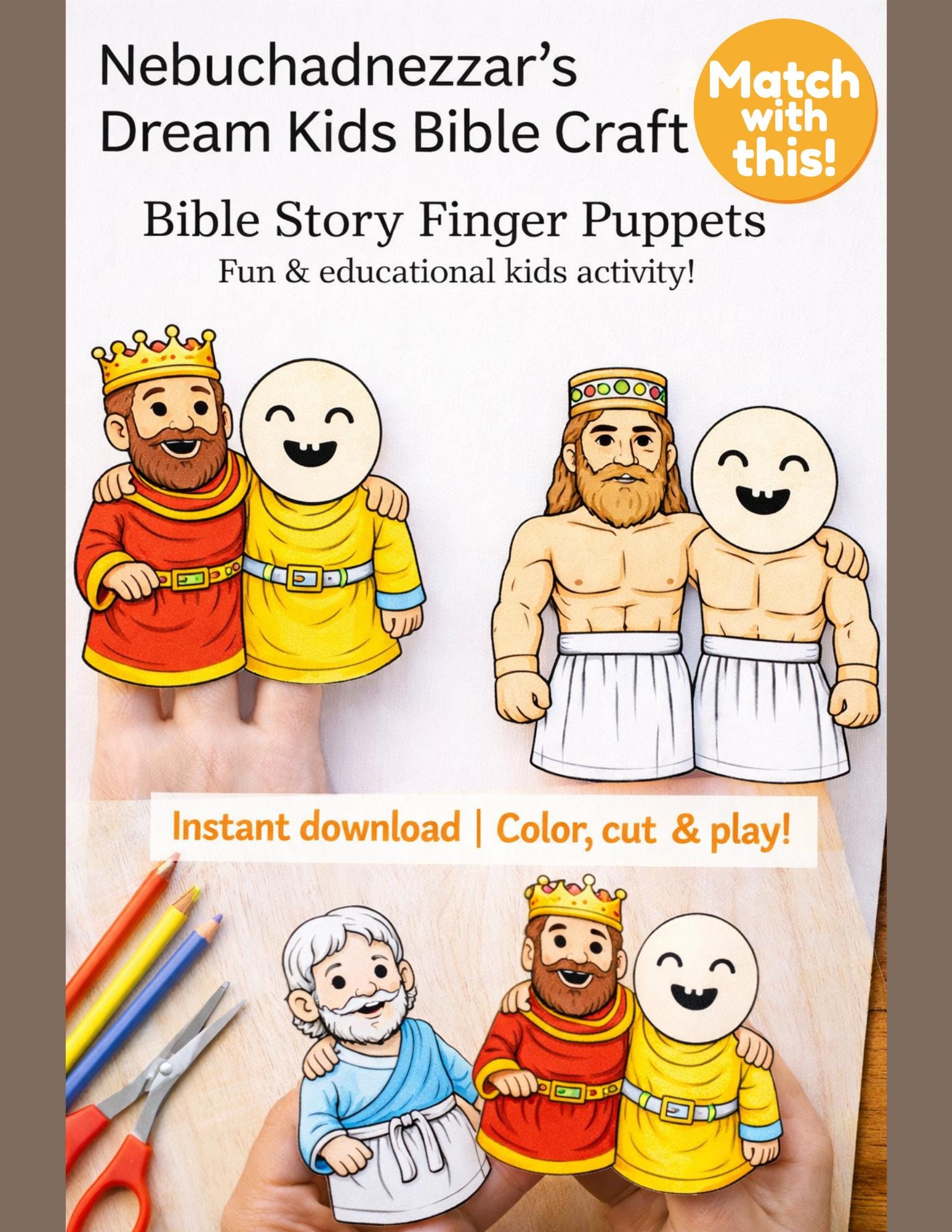 Nicodemus Bible Story Finger Puppets | Jesus & Holy Spirit Craft ...