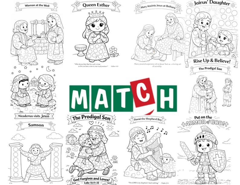 Hannah prays for a baby Dot Marker Printable | Sunday School Craft (Digital Download) | Preschool Dot Marker image 7