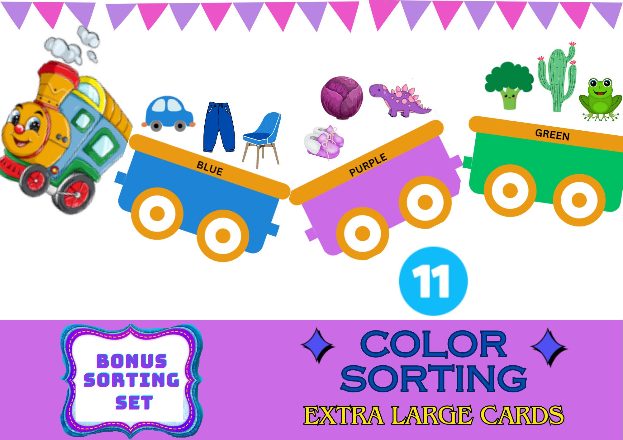 Color Sorting Train, Preschool Worksheet, Preschool Printable, Learning Colors, Educational