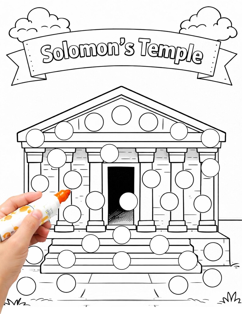 King Solomon Dot Marker Printable | Sunday School Craft | Preschool Dot ...