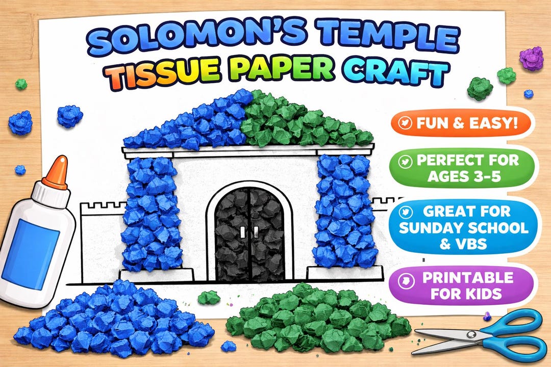 Solomon's Temple Tissue Paper Craft | Sunday School Craft | Preschool ...