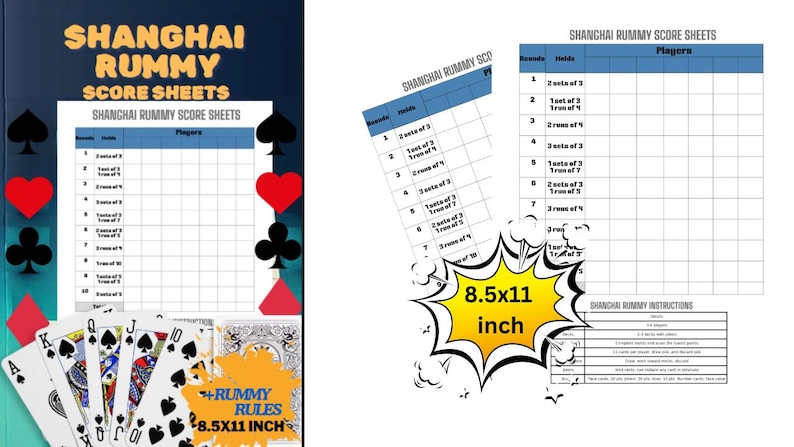 The Shanghai Rummy Score Sheet You Can Print Today - 1ti0uqg