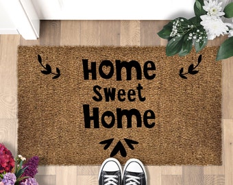 Home Sweet Home Doormat ,Closing gift, Welcome Mat, Personalized Door Mat, Funny Welcome Doormat, ModernDecor, Home Gift, Gift Ideas Coir-91