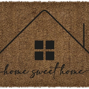 Home Sweet Home Doormat, Door Mat, Home Decor, Home Decor Modern, Home Gifts,  welcome mat, housewarming, front door mat Coir-60