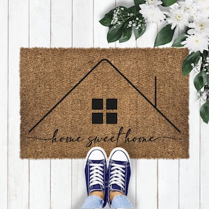 Home Sweet Home Doormat, Door Mat, Home Decor, Home Decor Modern, Home Gifts,  welcome mat, housewarming, front door mat Coir-60