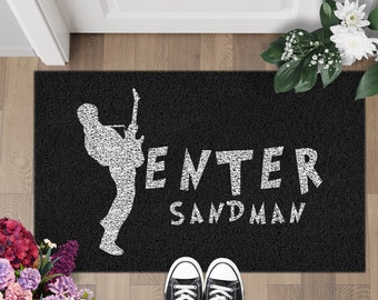 Enter Sandman - Metallica Door Mat- Enter Sandman mat- Curly Mat - Cury Mat - Welcome Doormat - New Home Gift- Funny Doormat Curly KVR-149