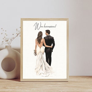 Téléchargement numérique « Nous nous marions » / cadeau pour demoiselle d’honneur, demoiselle d’honneur, sœur, meilleure amie, parents, grand-mère, maman, mariage