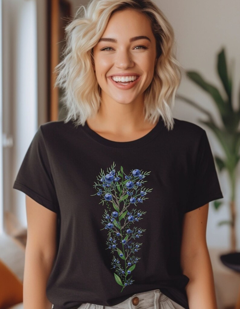 Figure Flattering Blue Berry Tshirt Special Design to Flatter Your