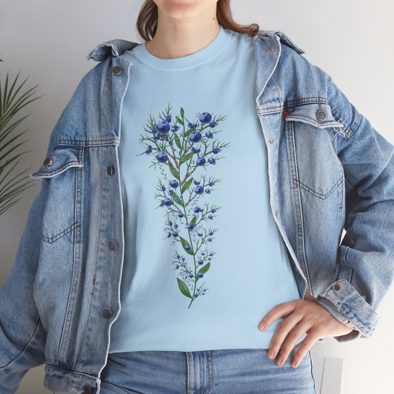 Figure Flattering Blue Berry Tshirt Special Design to Flatter Your