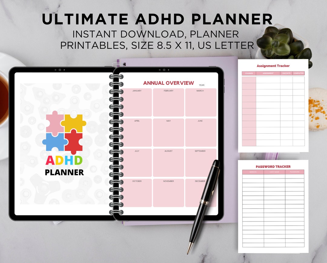 ADHD Planner, Adult ADHD Printable Planner, Adhd Daily Routine Planner ...