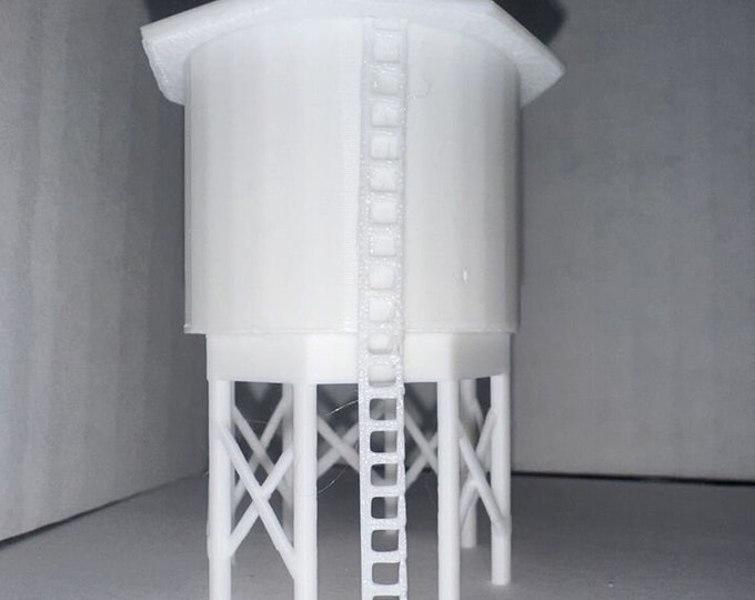 N - Scale Water Tower White Unpainted High Detail 1:160 Classic Utility Building