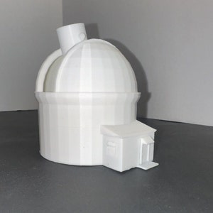 N - Observatório Espacial em Escala Detalhado 1:160 NASA Science Building Modelo Branco de Cenário Ferroviário