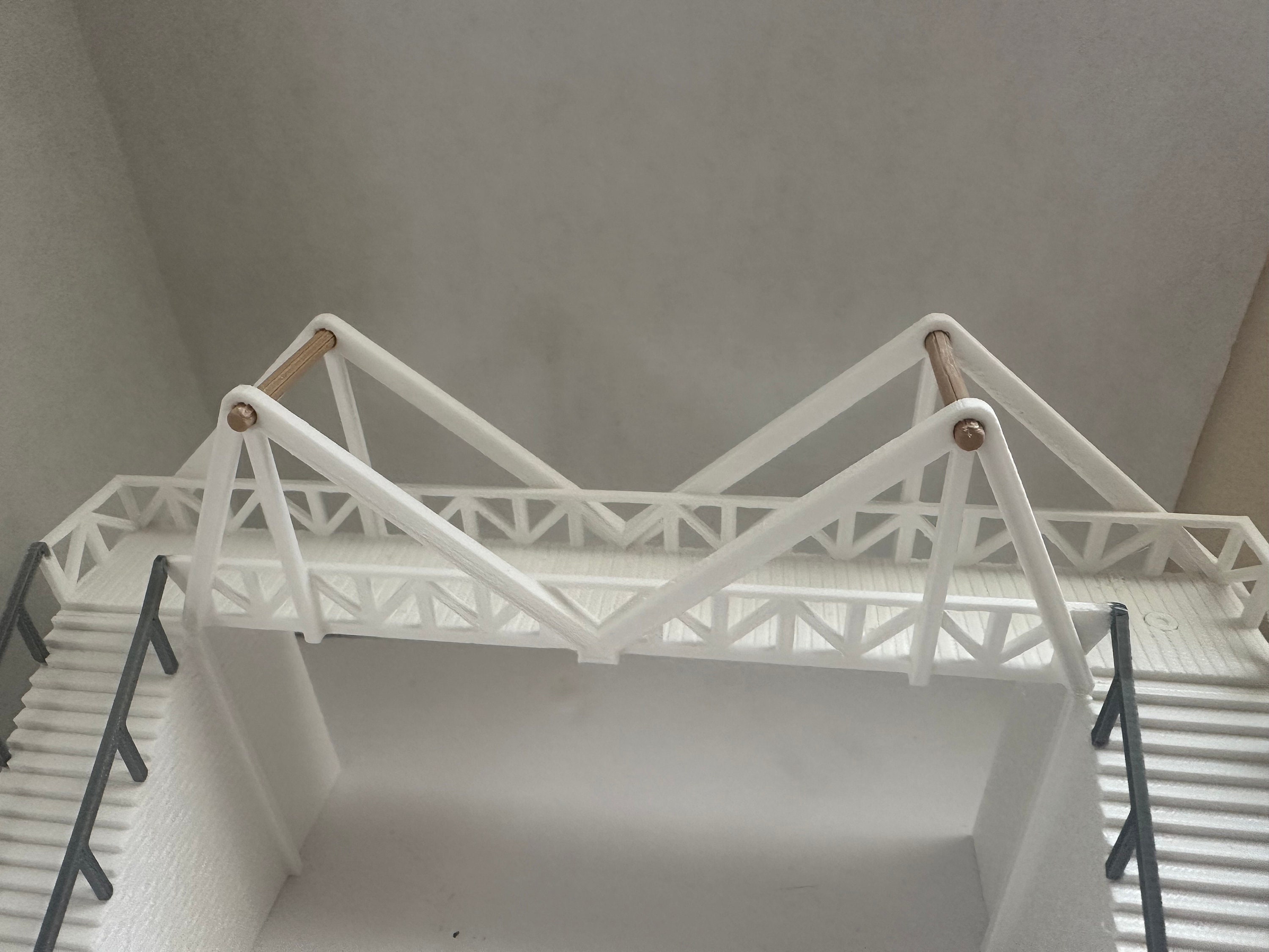 HO Scale Pedestrian Bridge / Walkway 2 Track 187 Detailed Urban Train