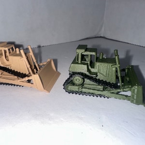 N - Scale Dozer Pack 1:160 Military Construction Bulldozers / Farm Equipment Vehicles High Detail USA made.
