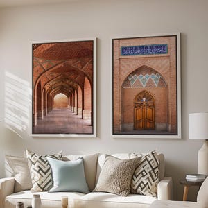 Iranian Tile Art Print: Bohemian Islamic Home Decor (Digital Download)