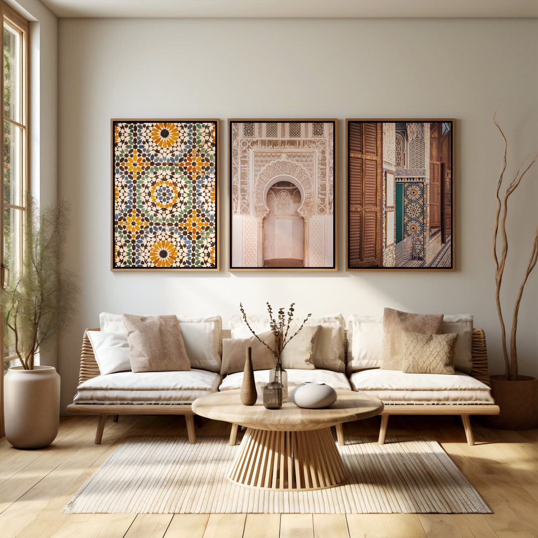 Moroccan Wall Art Print Set: Bohemian Islamic Home Decor (digital ...