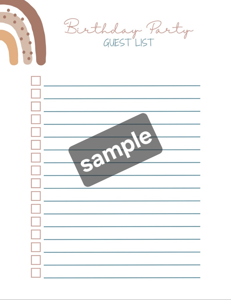 Birthday Planning Bundle Printable Download Digital - Etsy