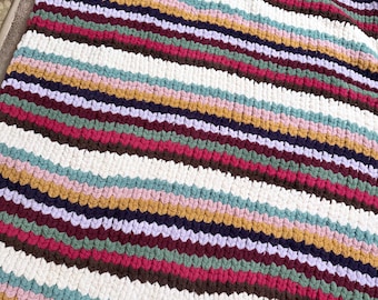 Soft & Cozy hand crocheted blankets sizes/colors vary