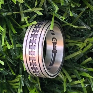 free shipping, Hand Engraved Ring，925 sterling silver，8.3mm,Vintage Ring，Wedding Band, Promise Ring Silver, Mens Promise Band, dad gift