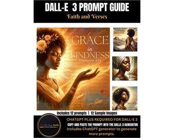 Faith and Verses, AI Prompt Guide, ChatGPT, DALL-E, DALLE, Digital Download, Easy to Use, Ai Art