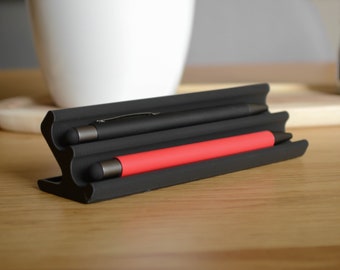 Modern Black Pen Holder | Desktop Pen Holder | 3D Printed Pen Rest