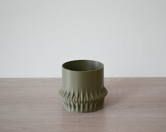 Olive Green Indoor Planter Pot | Modern Contemporary Cactus Planter | Succulent Flower Pot