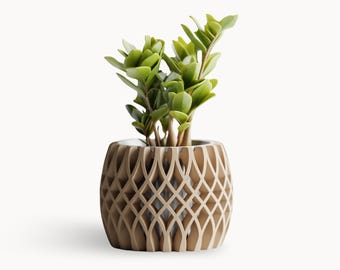 Maceta Interweave / Maceta escandinava moderna, acabado mate