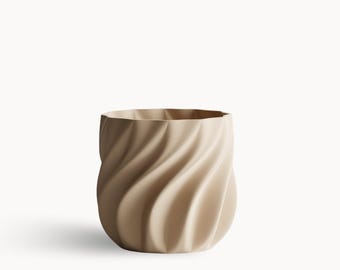 Jardinera moderna con espirales / Decoración escandinava para el hogar