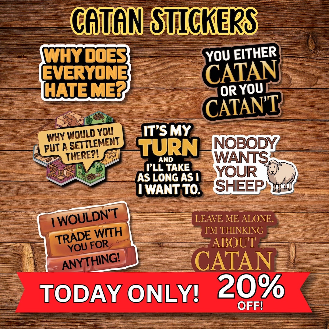 Settlers of Catan Inspired Stickers Funny Board Game Humor Gift for ...