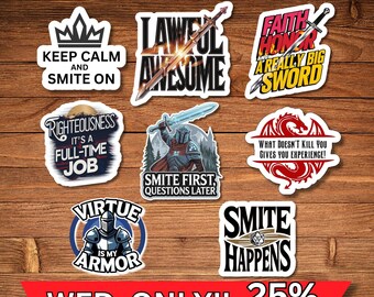 Funny Paladin DnD Sticker: Waterproof Vinyl Dungeons and Dragons Gift