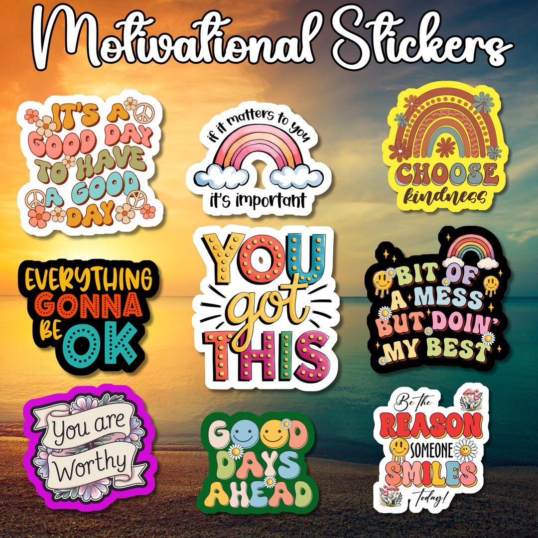 Mental Health Stickers for Your Water Tle or Laptop, Vinyl Motivation ...