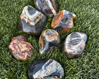 Curated River Stones – Large Natural Stone Set (Bold Earth Tones)